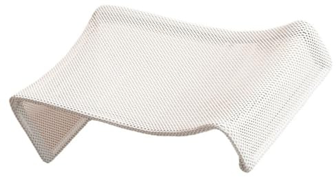 BESPORTBLE Support de Bain Offrant Confort et Sécurité pour Bébé en Acier Carbone et Tissu Blanc Siège Ergonomique Idéal pour Cadeau de Fête ou Baby Shower pour Tout-petit Pendant le Bain