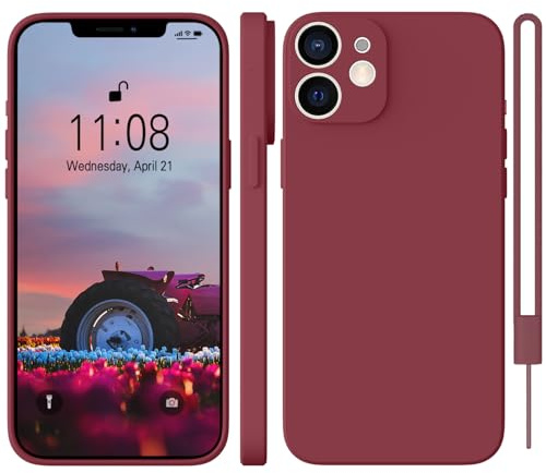 WXX für iPhone 11 Hülle Silikon Case 6.1'' Dunkel Rot | Handyhülle für iPhone 11 Dünn Slim mit Microfiber,Kratzfeste Rundumschutz Case Hülle für iPhone 11
