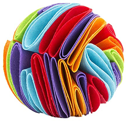 Balle à renifler pour chien - Jouet d'entraînement pour chiot - Alimentation lente - Améliore les compétences de recherche de nourriture - Soulage le stress - Balle de recherche de nourriture
