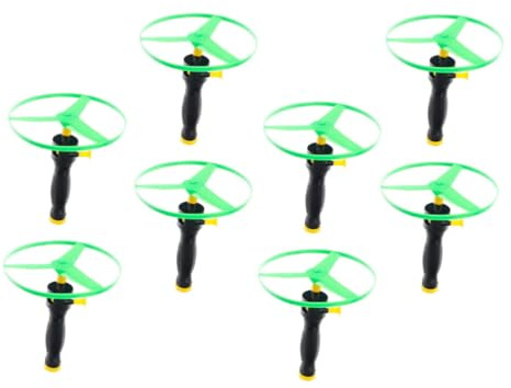 Hohopeti Disco Volador de Juguete para 8 Piezas de Plástico Color Aleatorio sin Luz, Platillos Voladores Deportivos para Exteriores, Juguetes Aire Libre