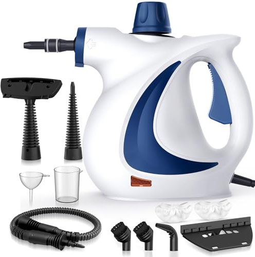 Handheld Steam Cleaner, High Temperature Multipurpose Steam Cleaner Handheld with 11 Accessories, 350ML Portable Steam Cleaner for Floor, Carpet, Bathroom, Kitchen, Oven and Windows