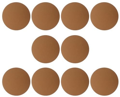 HOMOCONO 10 Pièces Lot de sous-Tasses Rondes Réversibles Marron en Tissu Non Tissé et Feutre 20cm pour Pots de Fleurs, Protection de Meubles, pour Balcons et Jardins