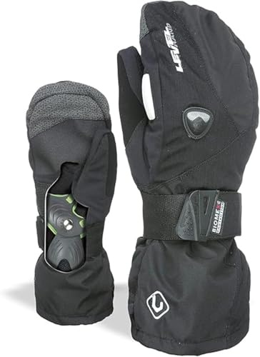 Level Fly Mitt - Moffole Snowboard e Sci Uomo, Guanti Invernali Uomo con Polsino e Cinturino Regolabile, Guanti Termici Protettivi e Traspiranti Ideali sulla Neve e nella Stagione Fredda - 1 Paio