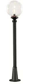 Konstsmide Orion Wegeleuchte, B: 25 cm, T: 25 cm, H: 118 cm, 1 x 60 W, IP44, lackiertes Aluminium, matt-schwarz 498-750