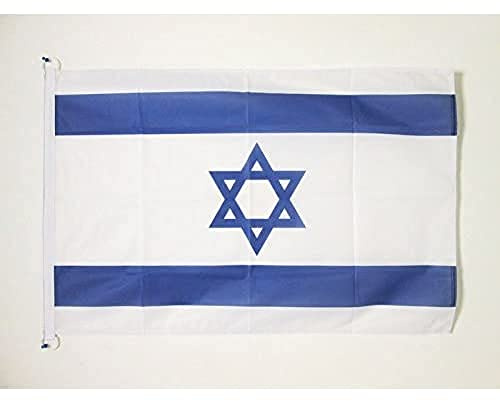 AZ FLAG Bootsflagge Israel 90x60 cm Mesh-Polyester Kunststoffringe