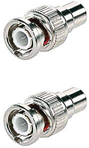 121AV BNC Male Plug to RCA Phono Female Socket Adaptor Connector for CCTV Camera (Pack of 2)