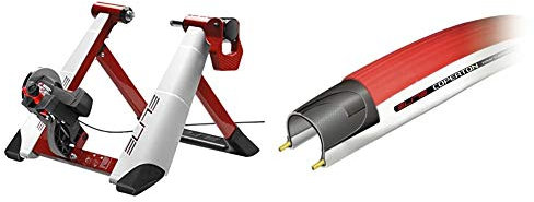 Elite Rollentrainer Novo Mag Force 111303, weiß/rot, FA003510043 & Rollentrainer Reifen Coperton rot/weiß, 70 x 70 x 50 cm