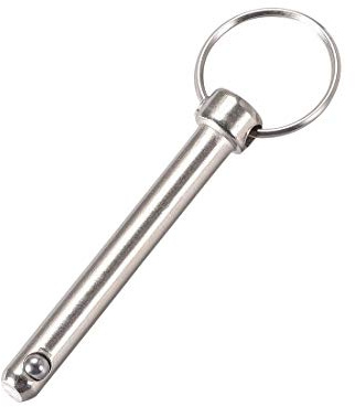 sourcing map 1 Stück Steckbolzen mit Kugelsicherung Schnellverschlussbolzen 8 x 60mm Kugelsperrbolzen Marine Hardware für Boot Oberdeck Gelenk