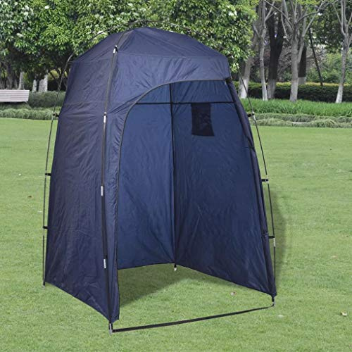 MOONAIRY Dusch/WC/Umzieh Zelt, Camping Toilette, Pop Up Zelt, Camping Dusche, Duschzelt, Toilettenhaus Garten, Wurfzelt, Campingtoilette, Umkleidekabine, Duschkabine, Blau