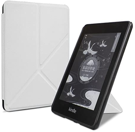 Kindle Hüllen Und Hüllen - Kindle Paperwhite 4 Folding Stand Case (10. Generation) 2018 Smart Cover Für Pq94Wif Mit Auto Sleep Wake, Slimshell Anti Drop Wasserdichte Hülle E Reader, Weiß, (10. Gen