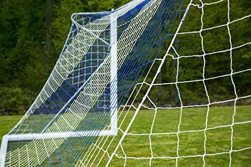 TORNETZ - Fußball - 7.32 x 2.44 x 0.8 x 2 m - 3mm - Weiß/Blau