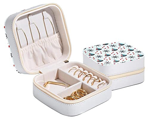 Schmuck-Aufbewahrungsbox, Reise-Schmucketui, nautisches Segeln, Rettungsring, für Frauen und Mädchen