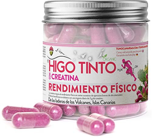 HIGO TINTO con Creatina – Ayuda a mantener el rendimiento físico y la resistencia. Apto para veganos. 90 cápsulas
