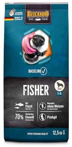 BELCANDO Baseline Fisher [12,5kg] Trockenfutter für Hunde | Für ausgewachsene Hunde mit erhöhter Aktivität | Geeignet für alle Rassen
