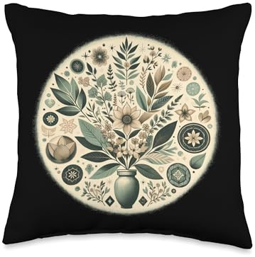 Herbal Wellness Herbalism Throw Pillow