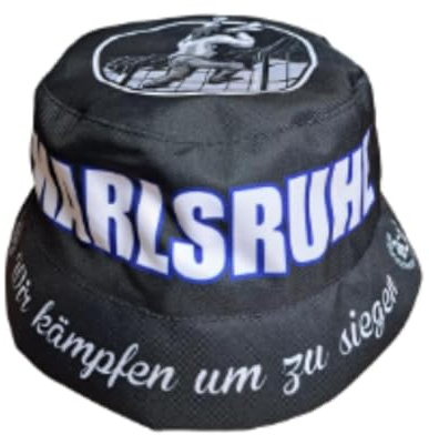 Wallitschek Fischerhut Karlsruhe - Wir kämpfen um zu Siegen (hochwertige Qualität), Fanhut, Sonnenhut, Anglerhut, Mütze, Bucket hat, Fussball