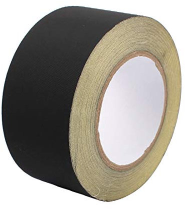 FUERLI Cinta Adhesiva de Tela de Acetato Aislante Negra de 50 mm x 28 m for reparación de bobinas de Transformador