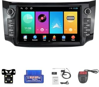 For Nissan Sylphy 2012-2018 Car Stereo 2 Din Wireless Carplay Android Auto 9 Full IPS Touchsreen HD Live Rearview/BT 5.0/WIFI/4G SIM/DVR/GPS/SWC/OBD 2/FM AM Radio RDS DAB+DSP(M150CP)