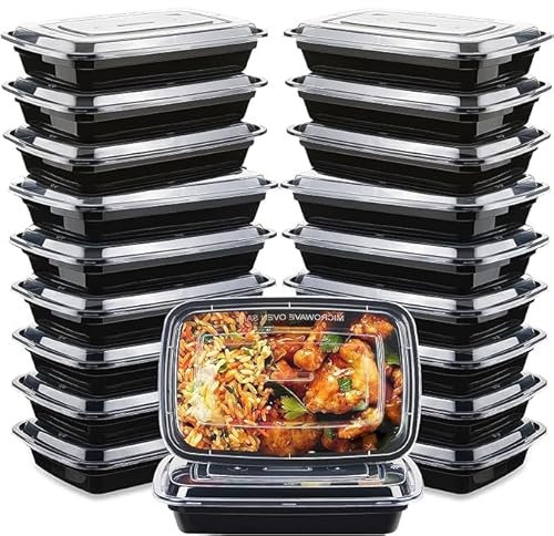 Whitedrop Meal Prep Containers | Durable & Reusable Food Storage Containers with Lids | Takeaway lunch Boxes | 750 ML | (50 PCS)