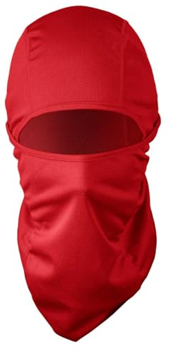 OcioDual Sturmhaube Rot, Balaclava Ski Maske 6 in 1, Motorrad Maske Herren, Schlauchschal Herren, Fahrrad Gesichtsmaske Winter, Schlauchschal, Sturmmaske, Sturmhaube Motorrad