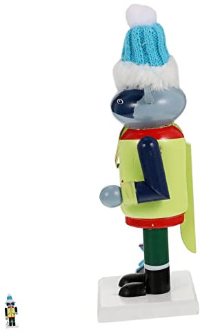MAGICLULU Casse-Noisette Bois Décor De Table De Noël Figurine Animaux De Dessin Animé Ornement De Fête pour Étagère Et Bureau
