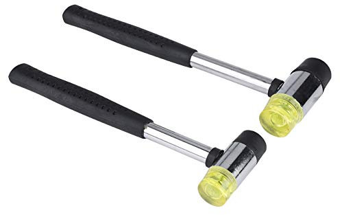 Baxnore Non Marking Rubber Mallet, Manual Rubber Hammer with Non Slip Rubber Handle, Double Sided Soft Hammer, Tent Peg Mallet for Slabs Bricklaying Jobs