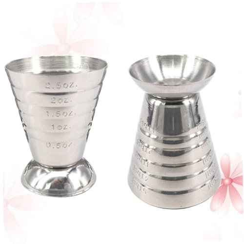 OFFSCH 1piezas Copa Medidora Inoxidable Jigger De Con Internas y Externas Medidor De Bebidas De Preparar Cócteles Casa Bar