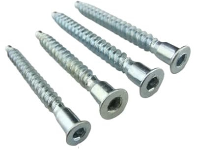 Generisch 100 Teile/los Hex Oder Pozi Drive Senkkopf Möbel Confirmat Schrauben for Holz DIY Knock Down Kappe Abdeckung(Pozi M7 L60mm)