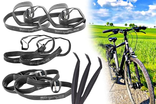 2X Fahrradschlauch 28 Zoll Schwalbe 28/47-622/635 mit DV17 Dunlop, SV17 Sclaverand, AV17 Autoventil, Ventillänge 40mm + 3X Reifenheber für Tour, City und Trekking