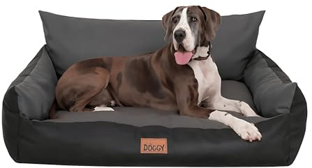 PillowPrim Hundebett - Möbel für Tiere, Katzenbett - Hundekorb für kleine mittelgroße & große Hunde - Hundekissen – Hundesofa – Hundeliege – Schlafplätze - 131x104 cm - Graphit