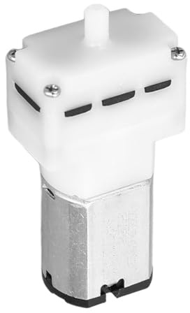 Durlo Motor de bomba de aire para peces, bomba de vacío para acuarios, minimotor de aire circulante de oxígeno, CC 6 V, para dispositivos y acuarios, 0,3-1,0 LPM (blanco)