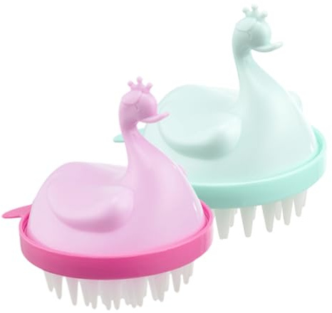 Kopfhautmassagebürste -pack aus Pp und Tpe für Haarpflege | Zuhause Nutzbar, Griffiges Design, 2 Stück, für Nasse und Trockene Anwendung Zufällige Farbe