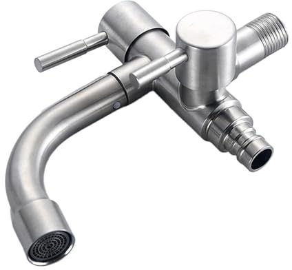 Robinet de toilette mural rotatif multifonctionnel en acier inoxydable for machine à laver, robinet jardin extérieur, d'eau Robinet d'extérieur