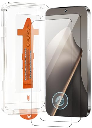 chejuza gehärtetes Glas für Xiaomi 15T [2 Stück], schnelle Installation, vollständige Abdeckung, blasenfrei, Härte 9H, Glas, hohe Definition Displayschutzfolie