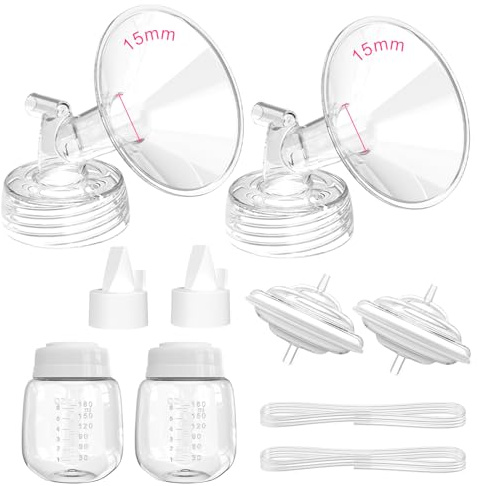 Spectra Replacement Pump Parts for S1/S2/9 Plus/Synergy Gold | Breast Pump Parts Help to Restore Pump Suction, Include Spectra Flanges 15mm/Valves/Backflow Protectors/Tubing/Bottles