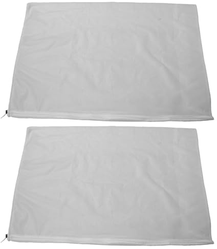 iplusmile Lot de 2 Housses Antigel pour Plantes en Pot 80X120Cm Tissu Non Tissé Blanc Respirant Fermeture Éclair et Cordon de Serrage Protection Hiver pour Arbustes Jardinières et