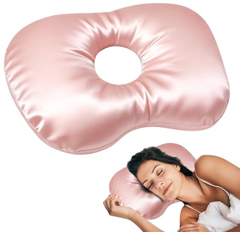 PORFOYO CuscinoS Per Piercing,42 * 31 * 10cm Piercing CuscinoS Con Foro,CuscinoS Con Foro Per Orecchio,Cuscino Con Buco CuscinoS Per Chi Dorme Su Un Fianco,Aoins,Cuscino Per Chi Dorme Sul Lato,Rose