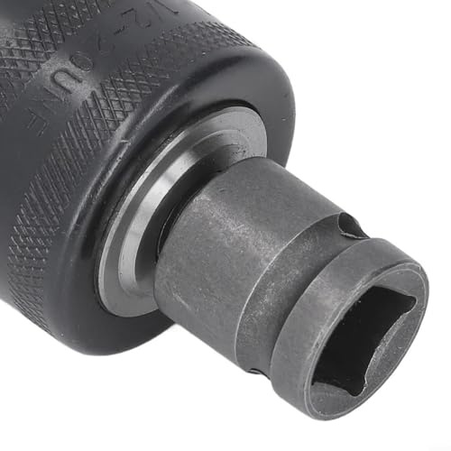 Portabrocas sin llave de 1/2-20UNF con adaptador de vástago hexagonal de 1/4 pulgadas, capacidad de 1.5-13 mm, acero al carbono y construcción de plástico PC, para taladros con cable e inalámbricos