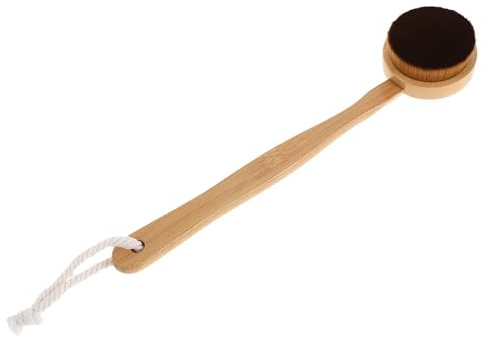 Pennello Applicatore Abbronzante Corpo, Colore Khaki Portatile | Legno e Nailon, Uso Casa e Viaggio, per Anziani e Uomini, Copertura Uniforme
