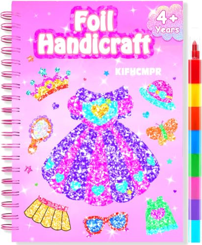 Foil Handicraft Kids-ropa,Kit Manualidades niños, DIY Creativo Actividad Artística para Niños, kits de actividades de bricolaje,Juego de Viaje, Regalos para Niños Niña 4+ Años Navidad Cumpleaños