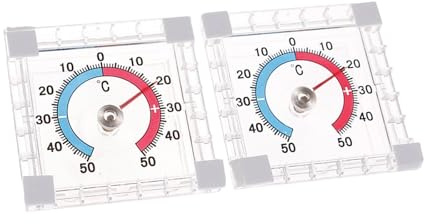 MagiDeal 2 para Puertas y Ventanas de 7,6 cm, compactos, Mini analógicos para Habitaciones, invernaderos, almacenes, Casas, Interiores
