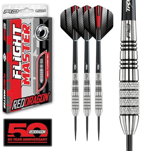 Red Dragon Sidewinder 30g Flightmaster - Tungsten Steel Darts Set with Flights and Shafts