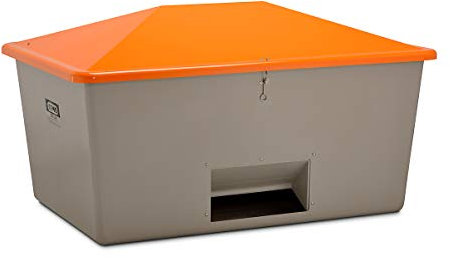 Cemo Bac à sel en Polyester renforcé de Fibre de Verre - avec Trappe d'accès - capacité 2200 l, Poids env. 94 kg