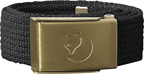 FJÄLLRÄVEN unisex bälte 3 cm kanvas mässing Grau (Dark Grey 030) En Storlek