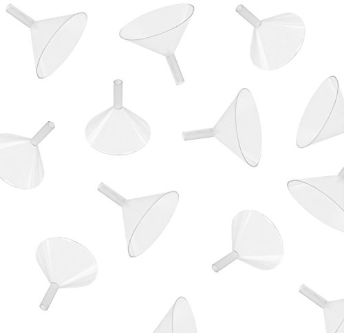 Super Z Outlet Small Clear Plastic Mini Funnels for Arts & Crafts Supplies - Pack of 12