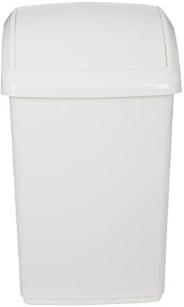 WHITEFURZE KITCHEN LARGE 50 LITRE PLASTIC SWING TOP BIN MADE IN UK NEW (CREAM) by Whitefurze