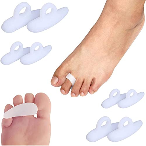 Pedimend™ 4 Pairs Silicone Gel Toe Orthotics Crests Pads | Hammer Claw Crooked Mallet Toes Props Straightener Corrector | Under Toe Support | Bunion Corns Blisters Protector