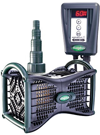 Blagdon Amphibious IQ Energy Saving Pond Pump, for Fountain & Waterfall, Run Dry Protection, Adjustable Power & Flow, 4500-9000 Large Pond, Black