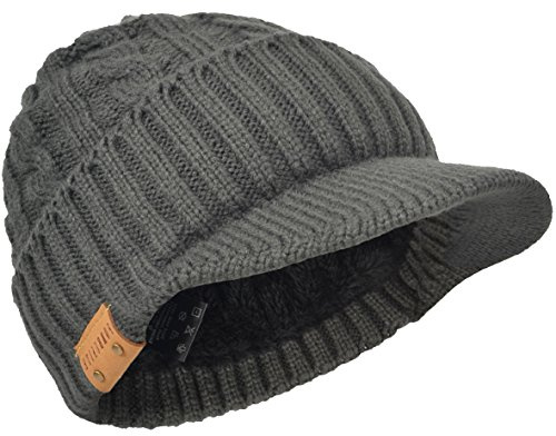 Plaid Newsboy Strickmütze mit Visier Winter Warm Mütze für Herren B322