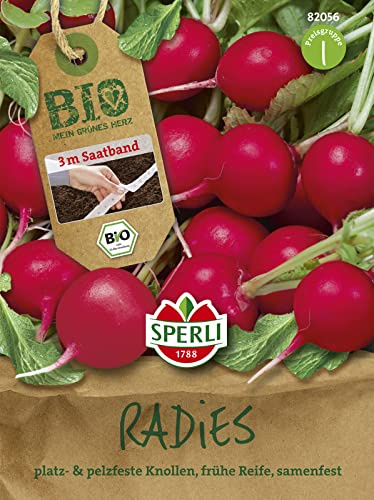 Sperli Celesta 82056, Gemüsesaat | BIO Radieschen Samen Saatband Radieschen